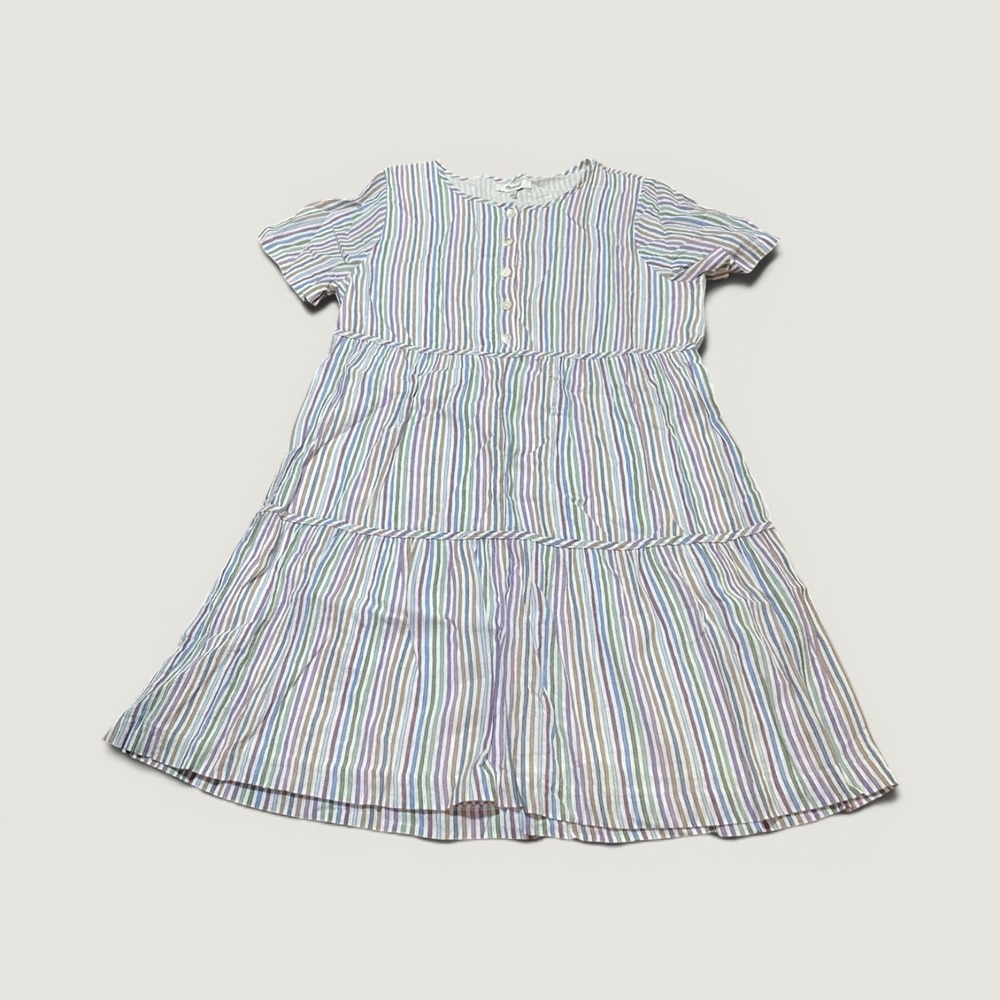 Madewell Summer Striped Cotton Dress Size Small Cottagecore Pastel